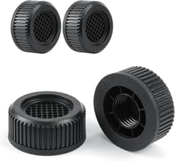4 stuks antislipmatten, wasmachine, voetdemper, anti-vibratie, wasmachine, trillingsdemper, anti-vibratiemat, onderstel voor droger, koelkast (rond, zwart) — thumbnail 1
