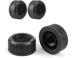 4 stuks antislipmatten, wasmachine, voetdemper, anti-vibratie, wasmachine, trillingsdemper, anti-vibratiemat, onderstel voor droger, koelkast (rond, zwart)