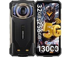 DOOGEE Fire 7 Ultra Robuuste smartphone - Gemini AI - 32GB RAM - 256GB ROM - 13000mAh 33W - 6,56 inch - Dual SIM 5G - IP68/IP69K Outdoor Telefoon - POC & BT walkietalkie - SOS-knop - NFC, GPS, OTG
