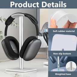 Universele Hoofdtelefoonstandaard met Verzwaarde Basis en Antislip Pad — thumbnail 4