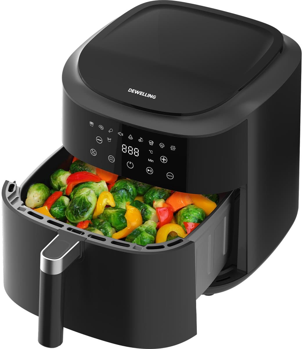 Dewelling XL 9L Airfryer AF80D10 – 2350W Heteluchtfriteuse met 360° Luchtcirculatie, 9 Programma’s — afbeelding 1