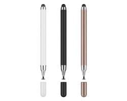 Wit zwart roségoud touchscreen pen stylus pen set 3 stuks dames heren met dubbele punt en rubber tip voor smartphone en tablet