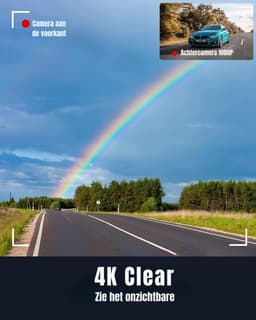 SVN® Dashcam Voor en Achter - Dashcam - Dashcam Voor Auto - Zwart - 10cm x 4cm x 3cm — thumbnail 3
