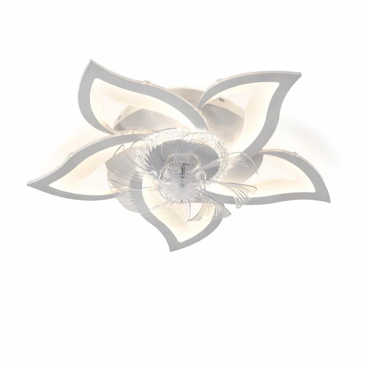Plafondventilator met verlichting - Plafondlamp - Ventilatoren - Plafondventilator afstandsbediening - Plafonniere slaapkamer - Wit — afbeelding 1