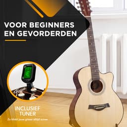 Finesse Akoestische Gitaar - met Videocursus - 4/4 40" - Western Gitaar - Gitaar Kind & Volwassenen - Naturel — thumbnail 2