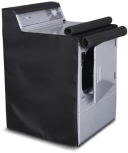 Wasmachinehoes, geschikt voor wasmachine en droger, gemaakt van verdikte stof, met een dubbele ritssluiting voor eenvoudig gebruik. Geschikt voor de meeste wasmachines en drogers met boven- of voorlader (zwart). — thumbnail 2