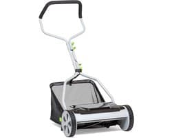 SVN® Grasmaaier Handmatig – Handmaaier Met 20 liter Opvankzak – Grasmaaiers – Grijs - 53cm x 43cm x 26cm