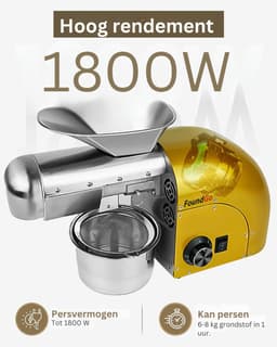CLVP® Oliepers Machine - Koude Pers - Goud — thumbnail 4
