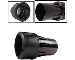 Universele snelkoppeling geschikt voor DeWalt stofzuigers, stofzuigerslangen, schuurmachines, verstekzagen, tafelzagen en diverse gereedschappen en beschermkappen, voor een duurzame verbinding met 1-1/4 inch stofzuigerslangen.