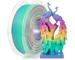 Hoge Snelheid PLA+ Filament 1.75mm - Regenboog Meerkleurig 3D Printer Materiaal - 1KG