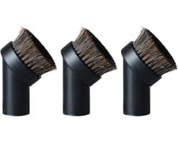 Ronde Stofborstel - 3 stuks - Stofzuigerborstels Paardenhaar - Stofzuigeraccessoires - Stofzuigerborstelopzetstuk - 32mm - Stofborstel - Meubelborstel - Geschikt voor Philips, AEG, Bosch, Siemens, Miele, Panasonic, Rowenta — thumbnail 1