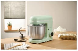 SILVERCREST® KITCHEN TOOLS Keukenmachine pastel - Vermogen: 600 W - Inhoud: 5 L - Inclusief spatbescherming met vulopening, deeghaak, eiwitklopper en garde - Met extra pulsfunctie - Afneembare accessoires zijn vaatwasmachinebestendig - Mintgroen — thumbnail 3