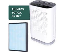 Sinji Luchtreiniger / Air Purifier – HEPA H13 + Koolstoffilter – 220 m³/u, voor ruimtes tot ca. 55 m² – Ionisatie – Afstandsbediening – Timer & Display – Helpt bij stof, pollen & huisstofmijt