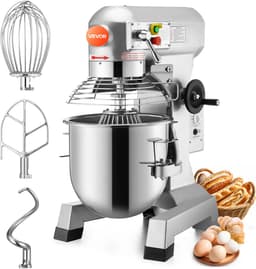 VEVOR Elektrische Voedselmixer, 30 L Voedsel Tribunemixer, 1100 W 220 V Elektrische Deegmixermaker, 3 Snelheden Verstelbare Mixermolen, CommerciëLe Keukenmixer voor Commercieel Gebruik In de Keuken — thumbnail 1