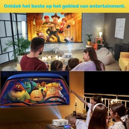 AMA® Mini Beamer - Beamer - Projector - Wit - 13.2cmx7cmx17.5cm — thumbnail 3