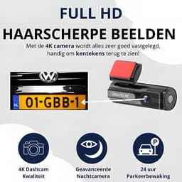 DriveShield Pro 4K Dashcam – Voor & Achter – 128GB – GPS – Wifi — thumbnail 2