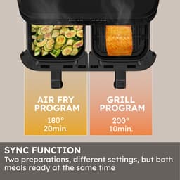 Haier Airfryer XXL - Heteluchtfriteuse 11L - Dubbele Lade (2 x 5,5L) - 3000W - 60 tot 200 Graden - Dual Zone Technologie - 8in1 - AF3AD 011 — thumbnail 12