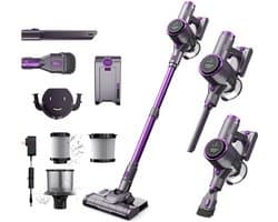 FlinQ Vacuum Cleaner V8 - Steelstofzuigers met Dweilfunctie - Steelstofzuiger Draadloos - Stofzuiger zonder Zak - Met Duurzame Accu - Snoerloos en geschikt als Kruimeldief