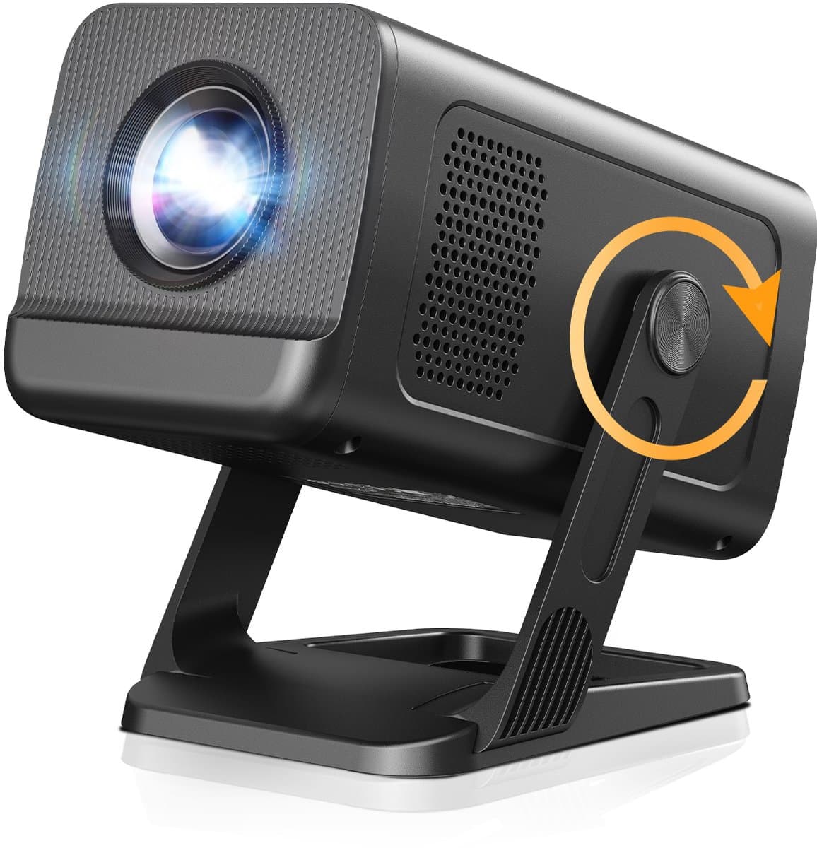 XGODY Mini Beamer-NEW model 2026 – Smart Projector met Netflix, YouTube, Disney+, Appstore. – WiFi, Bluetooth, Screen Mirroring – Home Cinema - 4k - Beamer - Inclusief Hdmi kabel & speaker - IOS & Android - Zwart — afbeelding 1
