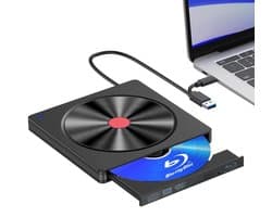 Rolu Draagbare DVD Speler – Draagbare Blu Ray/BD/CD Speler – USB C - USB 3.0 – Windows & Mac – Laptop