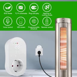 Slimme Wifi Thermostaat voor Stopcontact - Programmeerbare Temperatuurregelaar met Verwarming en Koeling — thumbnail 5