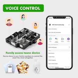 Slimme Wifi Thermostaat voor Stopcontact - Programmeerbare Temperatuurregelaar met Verwarming en Koeling — thumbnail 3