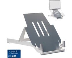 R-Go Riser Basic - Ergonomische Laptop Standaard Verstelbaar - Hylite Aluminium - 10-22 inch - Laptophouder - Zilver