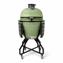 Patton Premium Large 21" Kamado met Onderstel en Zijtafels - Rooster Ø47 cm - Olijfgroen — thumbnail 2