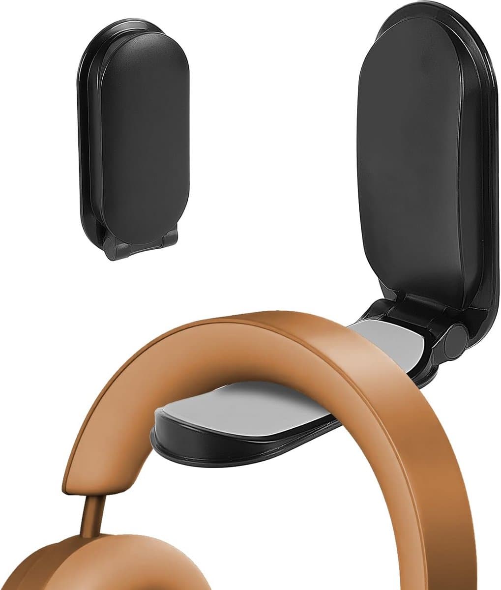 Universele Zelfklevende Hoofdtelefoonstandaard voor Onder Bureau - Verstelbare Headset Hanger — afbeelding 1