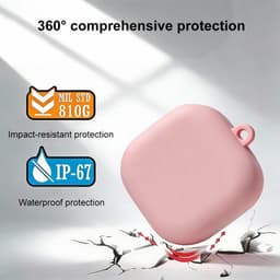 XDcase - hoesje geschikt voor Samsung Galaxy Buds 4 / 4 pro soft case cover - blauw - TPU hoesje Beschermhoes - Samsung Galaxy Buds 4 / 4 Pro Cover - Buds4 hoesje - gel hoesje met sleutelhanger — thumbnail 3