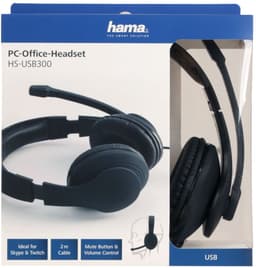 PC-Office-headset HS-USB300, stereo, zwart — thumbnail 3