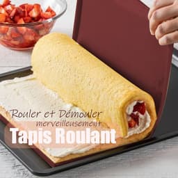 Siliconen bakmat voor cakedeeg - 30*40*0,8 cm - Bakmat voor Zwitserse rol - Deegmat - Ovenbakmat - Bakmat voor airfryer - Bakmat - Voor het uitrollen van deeg - Flexibel met opstaande randen - Kneedmat - Rechthoekige bakmat - Geschikt voor het bakken — thumbnail 2