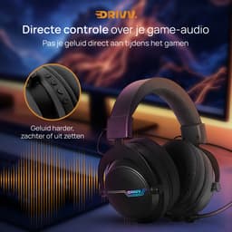 Drivv. PRO Draadloze Gaming Headset met Microfoon - Bluetooth Game Headset geschikt voor PS4, PS5 en PC - Gaming Koptelefoon - Draadloos 2.4GHz — thumbnail 4