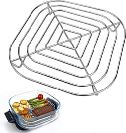Grillrooster - Kookrooster geschikt voor Ninja CRISPi friteuse - accessoire voor airfryer - Zilver - 20×20×2cm — thumbnail 1