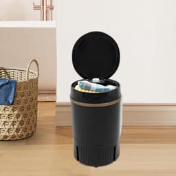 NBAP® Mini Wasmachine met Centrifuge - Voor Kleine Wasgoed - Meerdere Programma's - Zwart — thumbnail 6