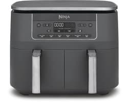 Ninja Dubbele Airfryer XXL - 7.6 L - Nieuw 2026 Model - 40 tot 240 Graden - 2470 W Vermogen - Dual Zone Technologie - DZ300EU