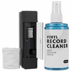 BLU LP Schoonmaakset - Incl Extra Vloeistof & reinigingsdoek - Vinyl Cleaning Kit - Platenborstel - Platenreiniger - Antistatisch - LP Borstel - Platen Schoonmaakset - Vinyl Borstel - Vinyl Reiniger - LP Reiniger — thumbnail 1