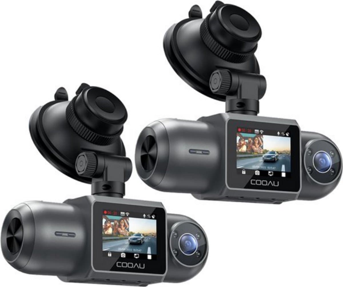 COOAU Dubbele dashcam - Autodashcam - Ultra 4K & Full HD - Camera voor en achter - WiFi & GPS - met app - G-sensor - Nachtzicht - Loopopname - G-sensor - Parkeerbewaking- 2 Stuks — afbeelding 1