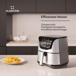 Heteluchtfriteuse - Olievrije Frituurpan - Gezond Koken - Grote Capaciteit 5.4L - 34x31x32.5cm - Roestvrij Staal — thumbnail 5