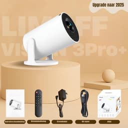 SAVI® Draagbare beamer - Beamer - Projector - Mini Beamer - Wit -10cm x 9cm x 16cm — thumbnail 2