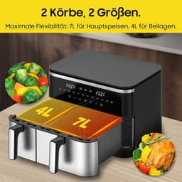Airfryer XXL - Dubbele Mand Airfryer - bakaccessoire — thumbnail 6