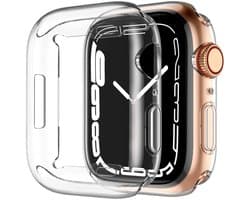 Hoesje Geschikt voor Apple Watch 11/10 42MM - Ingebouwde Screen Protector - Full Protect Case - Flexibel TPU - Transparant