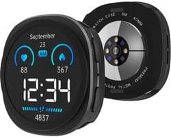 Stravo 360° Metalen Full Cover Hoesje / Case met Screen Protector – Inclusief Achtercover – Geschikt voor Samsung Galaxy Watch 8 (40mm) – Premium Hardcase Beschermhoesje – Zwart