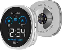 Stravo 360° Metalen Full Cover Hoesje / Case met Screen Protector – Inclusief Achtercover – Geschikt voor Samsung Galaxy Watch 8 (44mm) – Premium Hardcase Beschermhoesje – Zilver