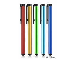 Homivae - Touchscreen Pennen - 5 stuks Stylus Pen - Tablet Pen - Smartphone Pen - Laptop Pen - Diverse kleuren
