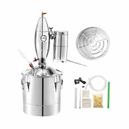 RVS Distilleerketel 70L – Water en Alcohol Distilleerapparaat – Complete Destilleer Set met Thermometer – 304 Roestvrij Staal – Fermentatieketel met Condensor en Koelspiraal – Voor Thuisgebruik en Semi Professioneel Gebruik — thumbnail 1