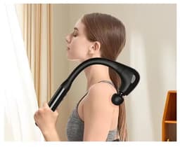 Yarvu -Massage Gun pistool – 2-in-1 Percussie Massagepistool – Draadloos Percussiemassageapparaat – Nek Rug Massage - Met 9 Snelheden – 4 Opzetstukken - Zwart — thumbnail 3