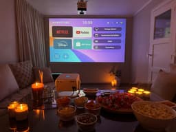 Magcubic L018 Mini Beamer – Native 1080P – 650 ANSI Lumen – Android 14 – WiFi 6 – Auto Focus – Draagbare Projector – Thuisbioscoop — thumbnail 4