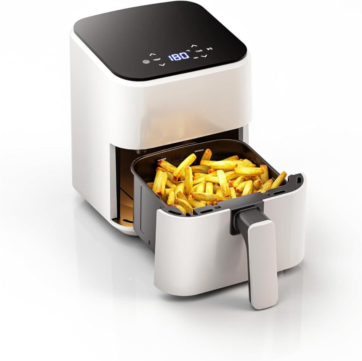 Nexvo® Mini Airfryer - Airfryer - Heteluchtfriteuse - Compact - Wit - ‎26cm x 21cm x 28cm — afbeelding 1