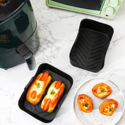 Geschikt voor Ninja AF400 AF500 airfryer accessoireset - siliconen binnenpan - grillrooster - stoomrooster - siliconen bakplaat - bakvorm — thumbnail 2